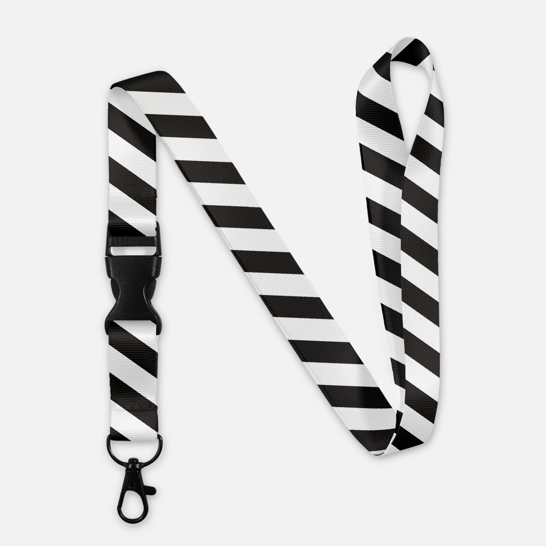 Tape Black White Lanyard