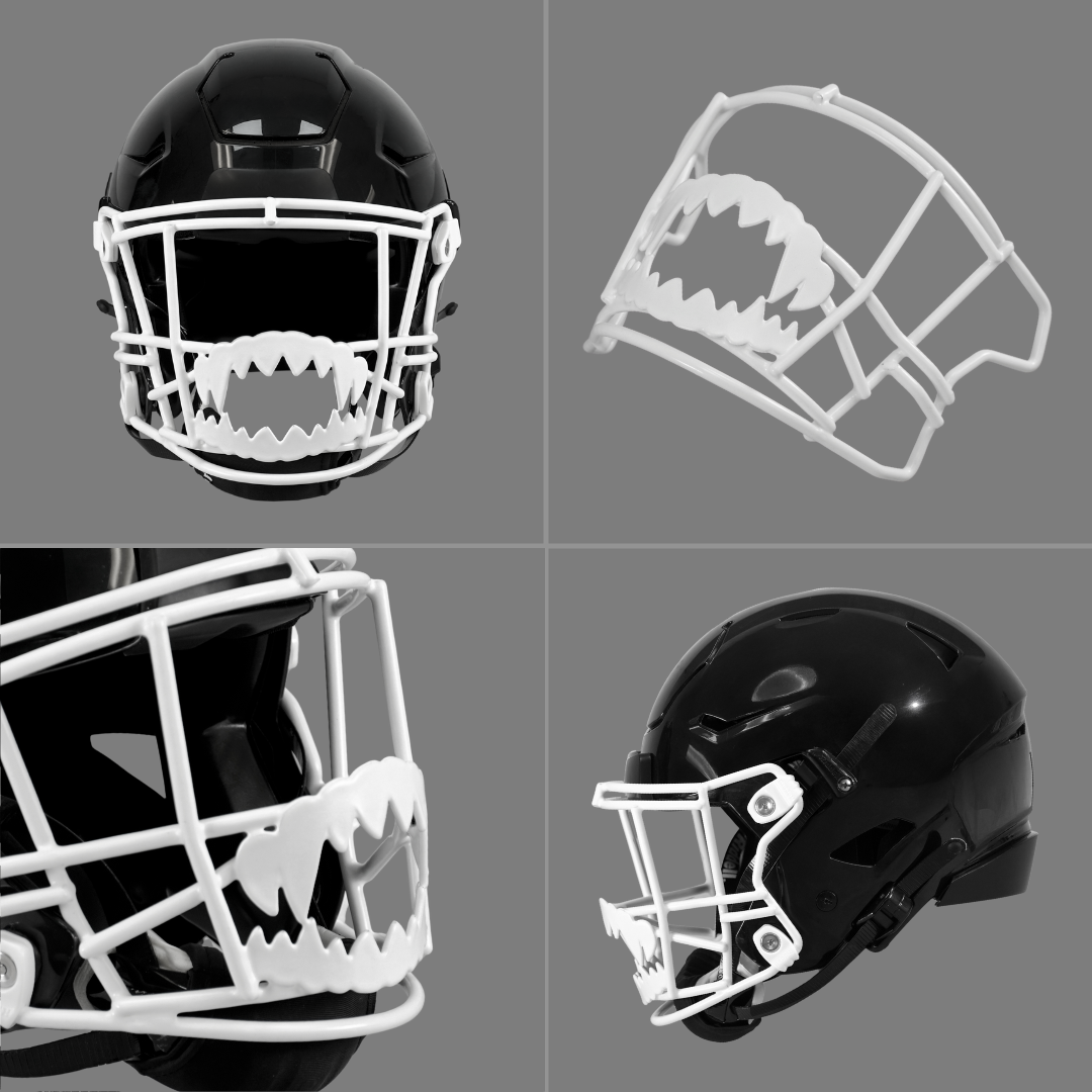 black face mask for football helmet SLEEFS Teeth Football Facemask for Riddell SpeedFlex Adult