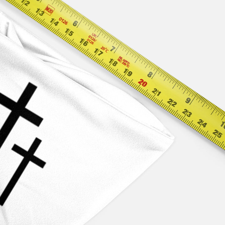 Three Crosses White Headband