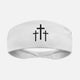 Three Crosses White Headband