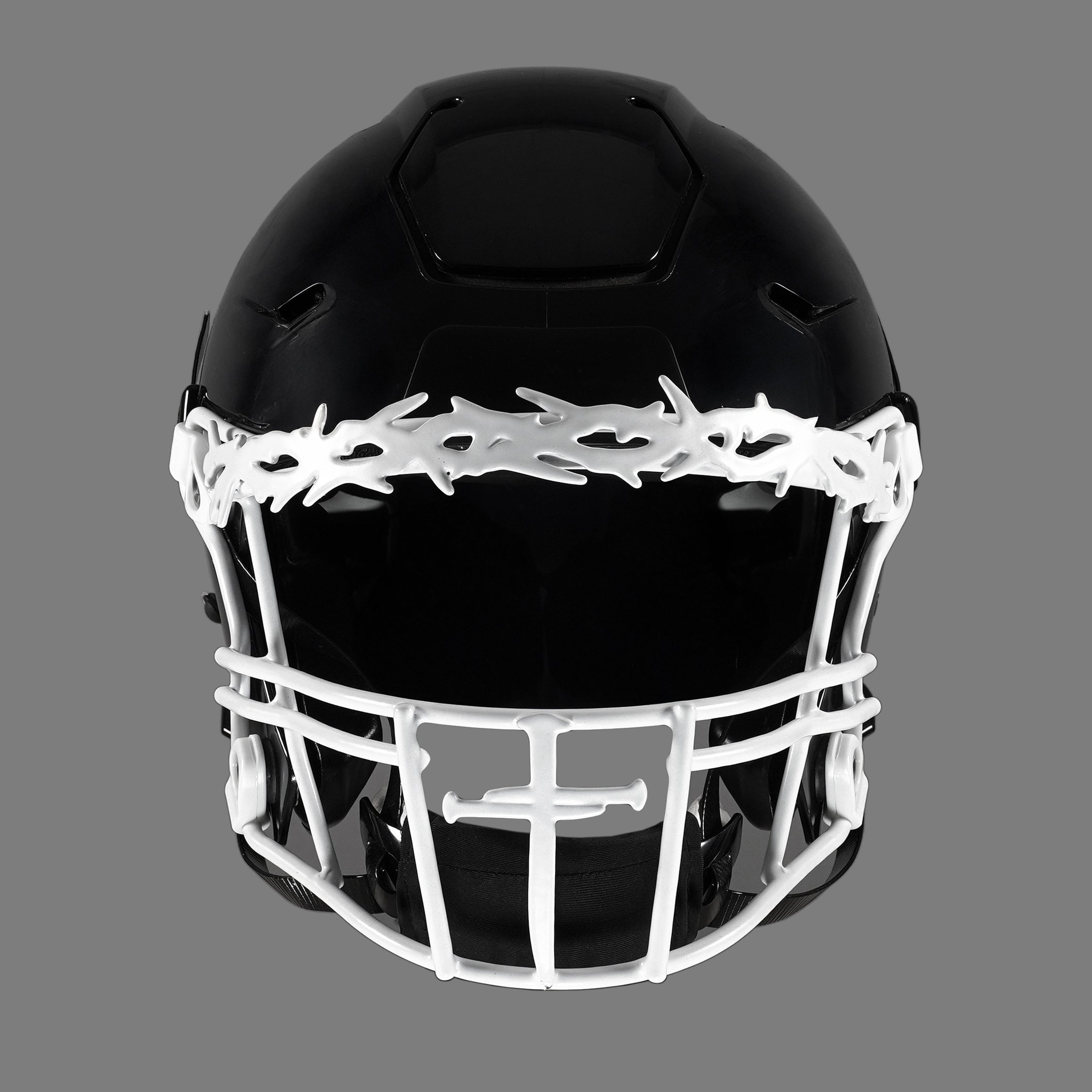 Three Nail Cross Crown of Thorns Football Facemask for Riddell Three Nail Cross Crown of Thorns Football Facemask for Riddell