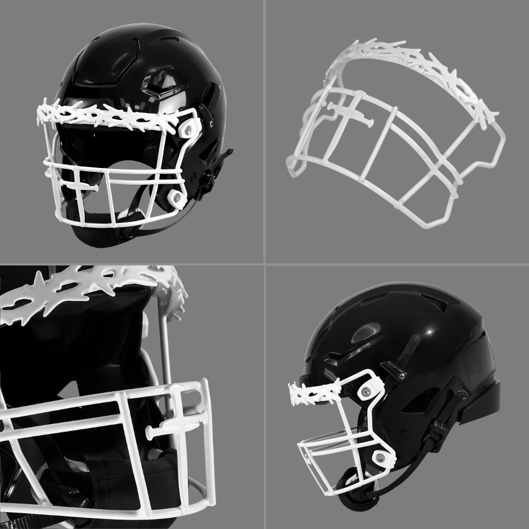 Three Nail Cross Crown of Thorns Football Facemask for Riddell SpeedFlex
