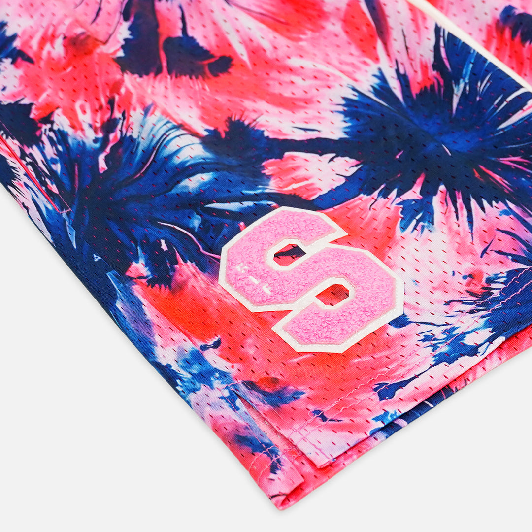 Tie Dye Navy Pink Shorts - 5"