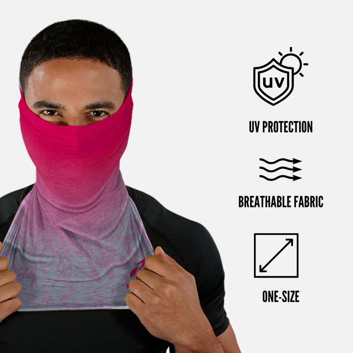 Tie Dye Soft Pink Neck Gaiter