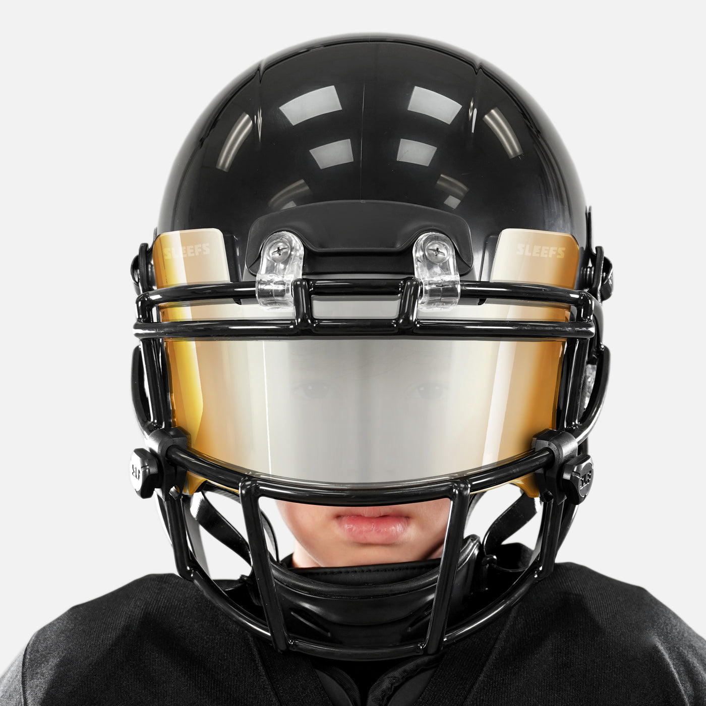 Tiger Orange Machine Silver Helmet Eye-Shield Visor for Kids