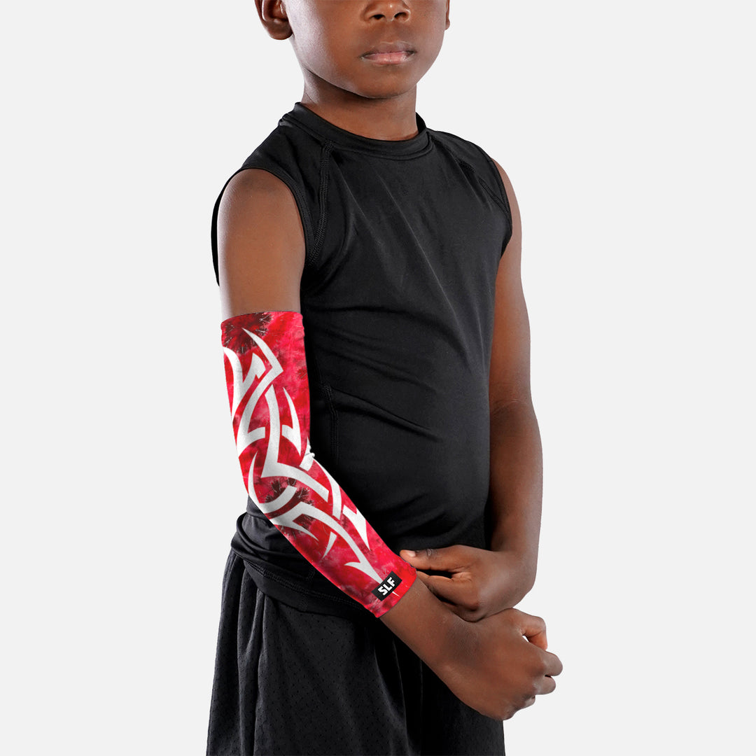 Tribal Tie Dye Red Kids Arm Sleeve