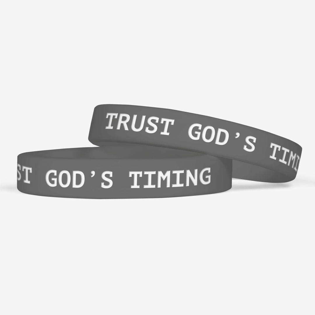 Trust God's Timing Motivational Wristband