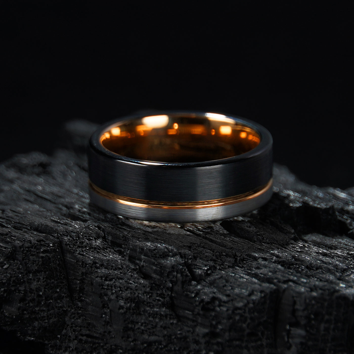 Tungsten 3 Elements Ring