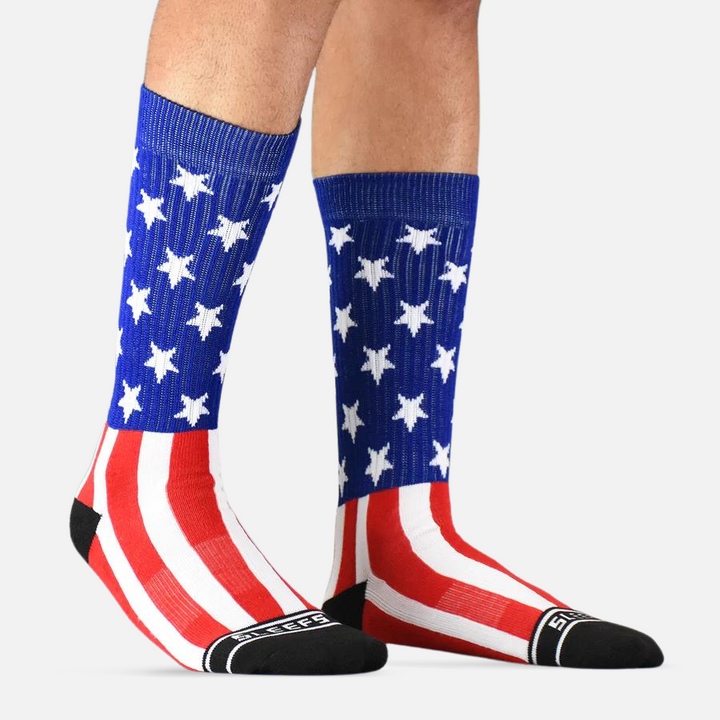USA America Flag Crew Socks