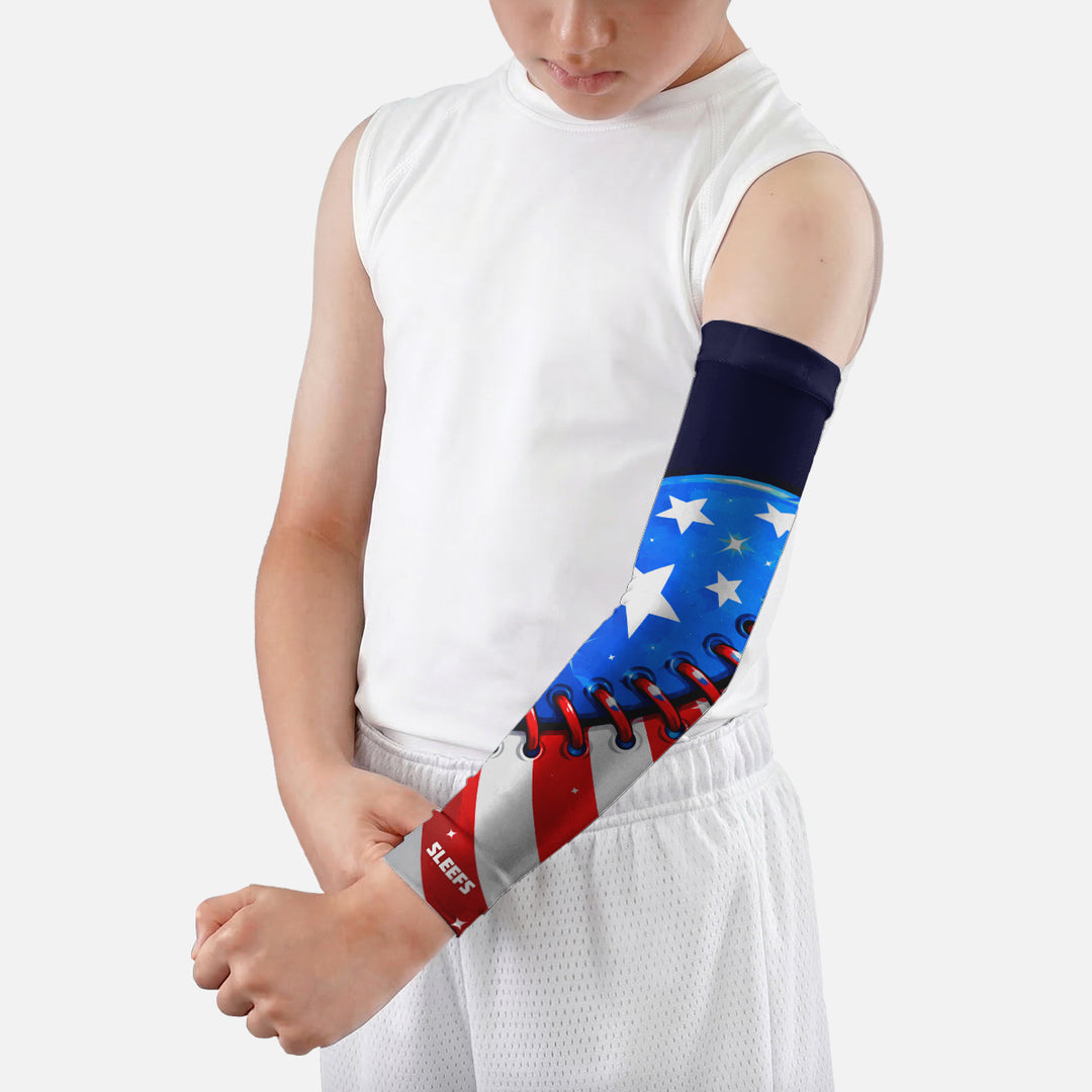 USA Baseball Flag Kids Arm Sleeve