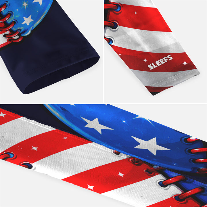 USA Baseball Flag Kids Arm Sleeve