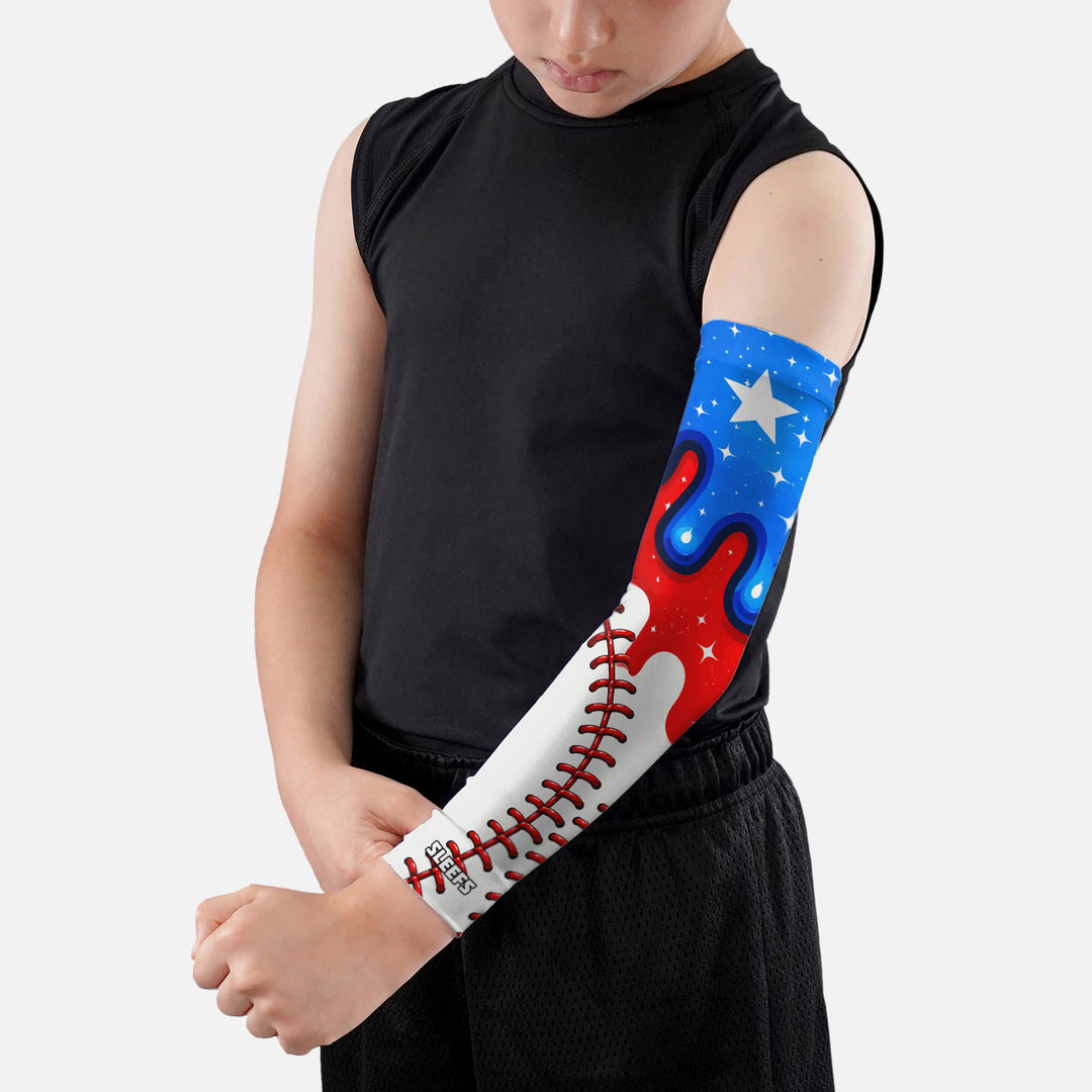 USA Baseball Patriot Stitch Kids Arm Sleeve