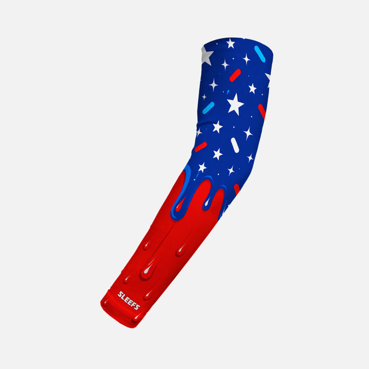 USA Baseball Sprinkles Drip Kids Arm Sleeve