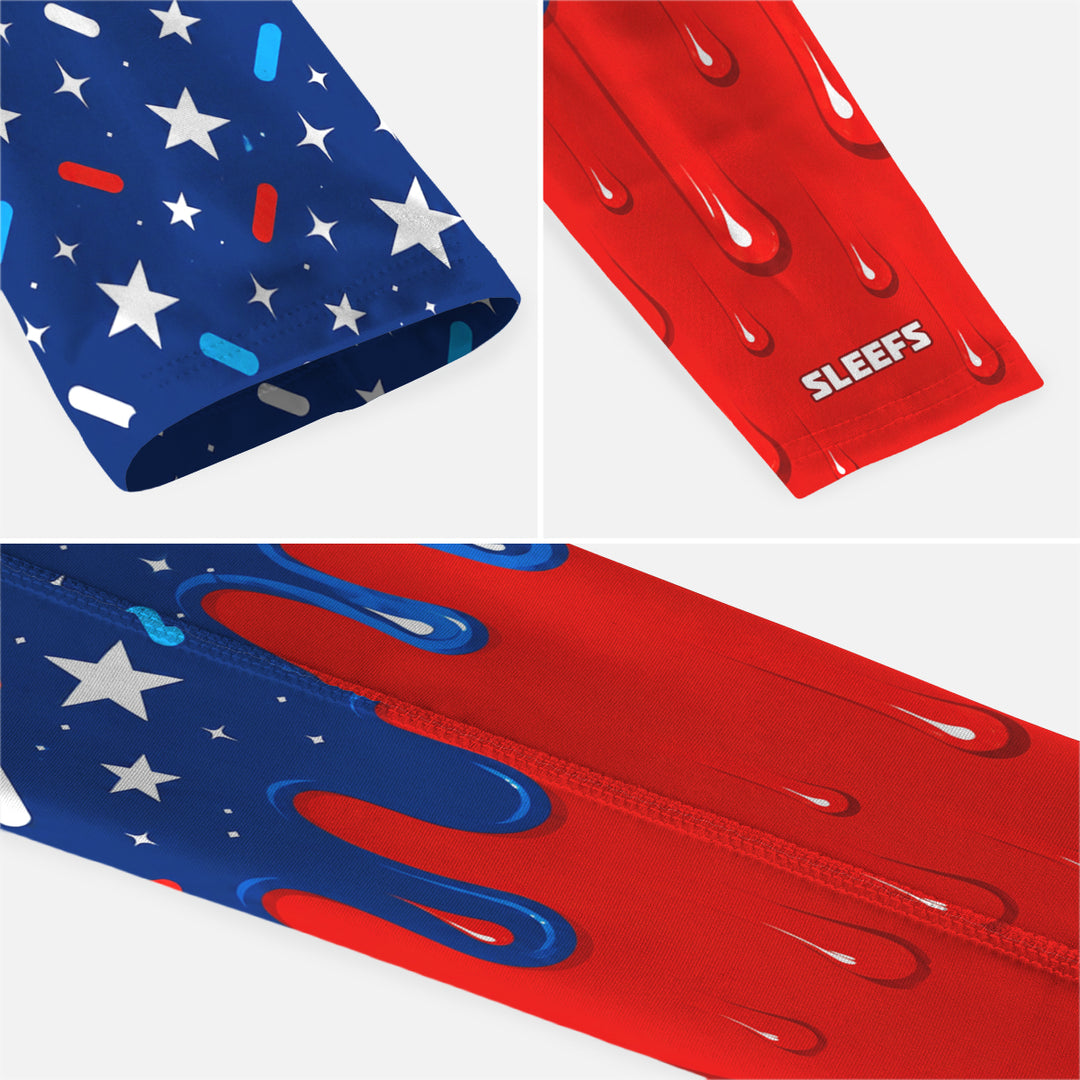 USA Baseball Sprinkles Drip Kids Arm Sleeve