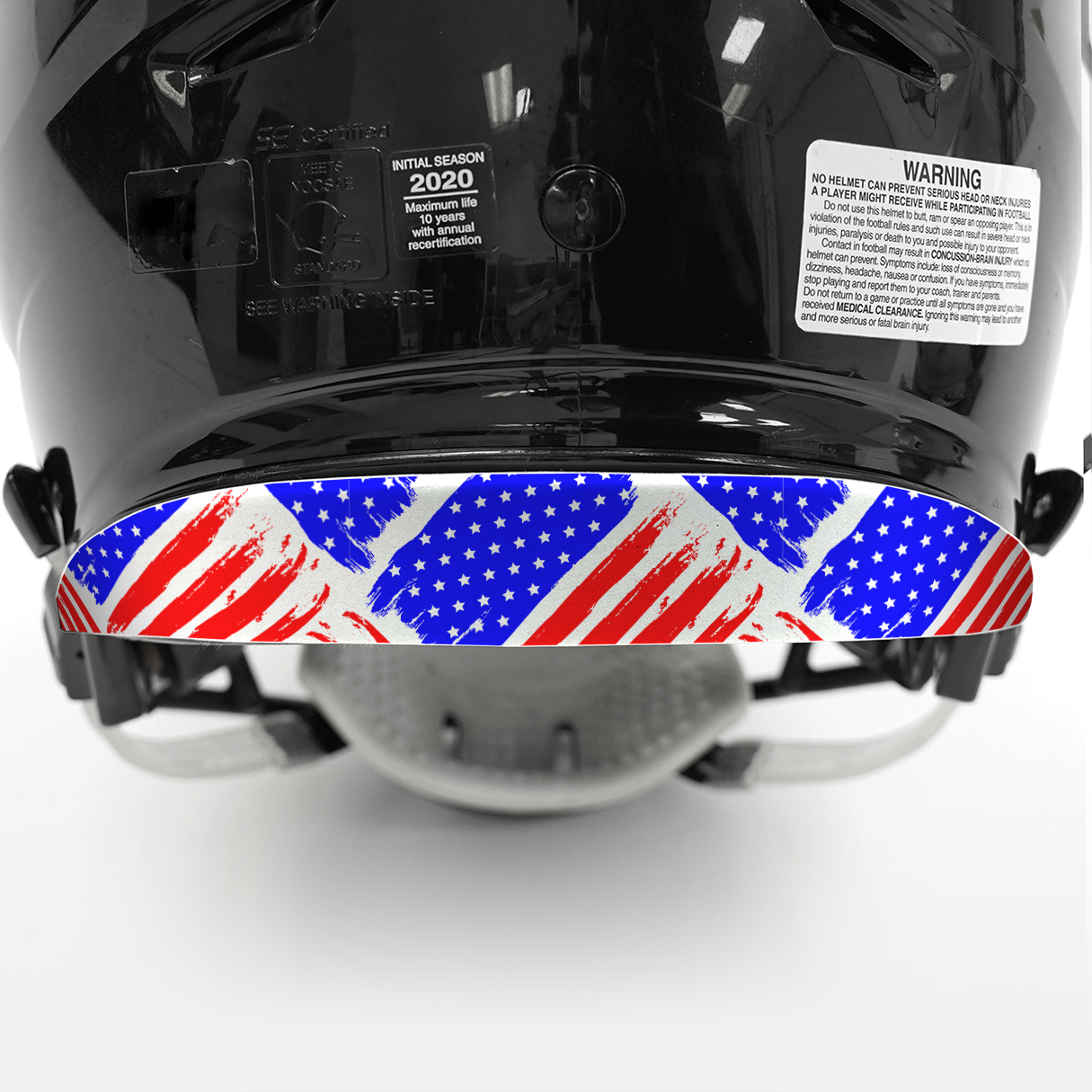 Speedflex Stickers USA Brushed Flag Riddell Speedflex Front and Back Bumper Sticker Kit ...