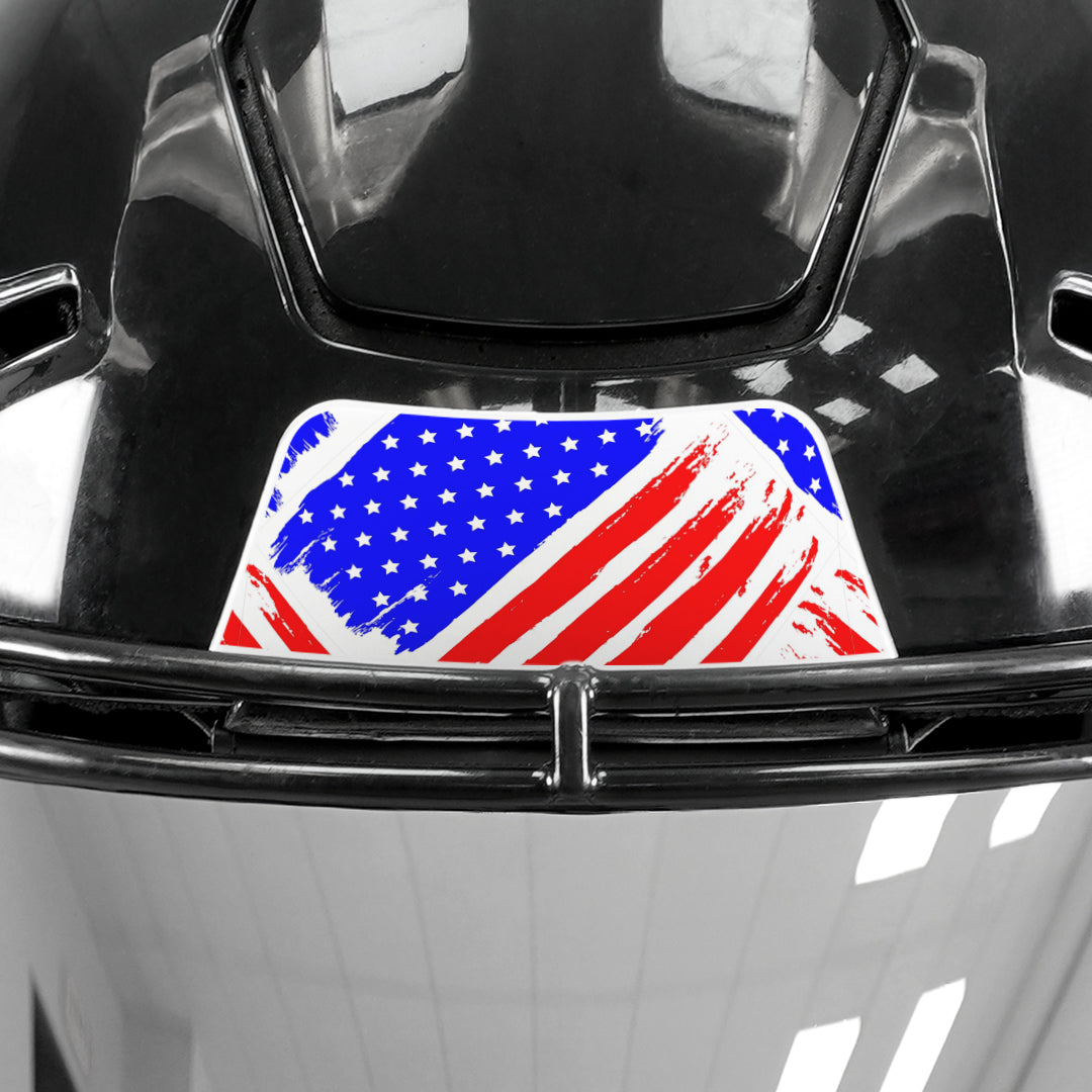 USA Brushed Flag Riddell Speedflex Front and Back Bumper Sticker Kit