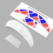 USA Brushed Flag Riddell Speedflex Front and Back Bumper Sticker Kit