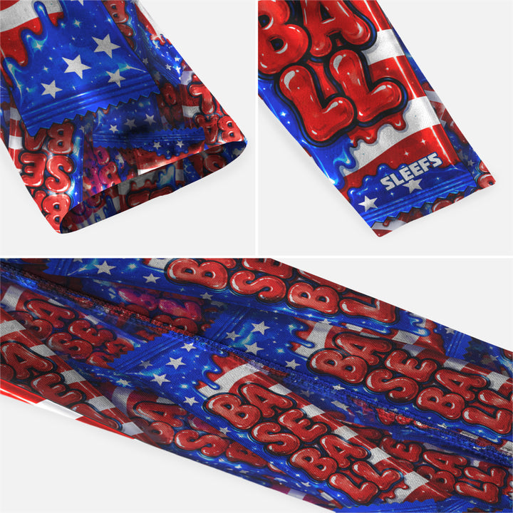 USA Bubblegum Baseball Kids Arm Sleeve