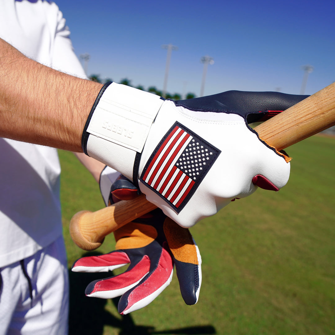 USA Flag Baseball Batting Gloves