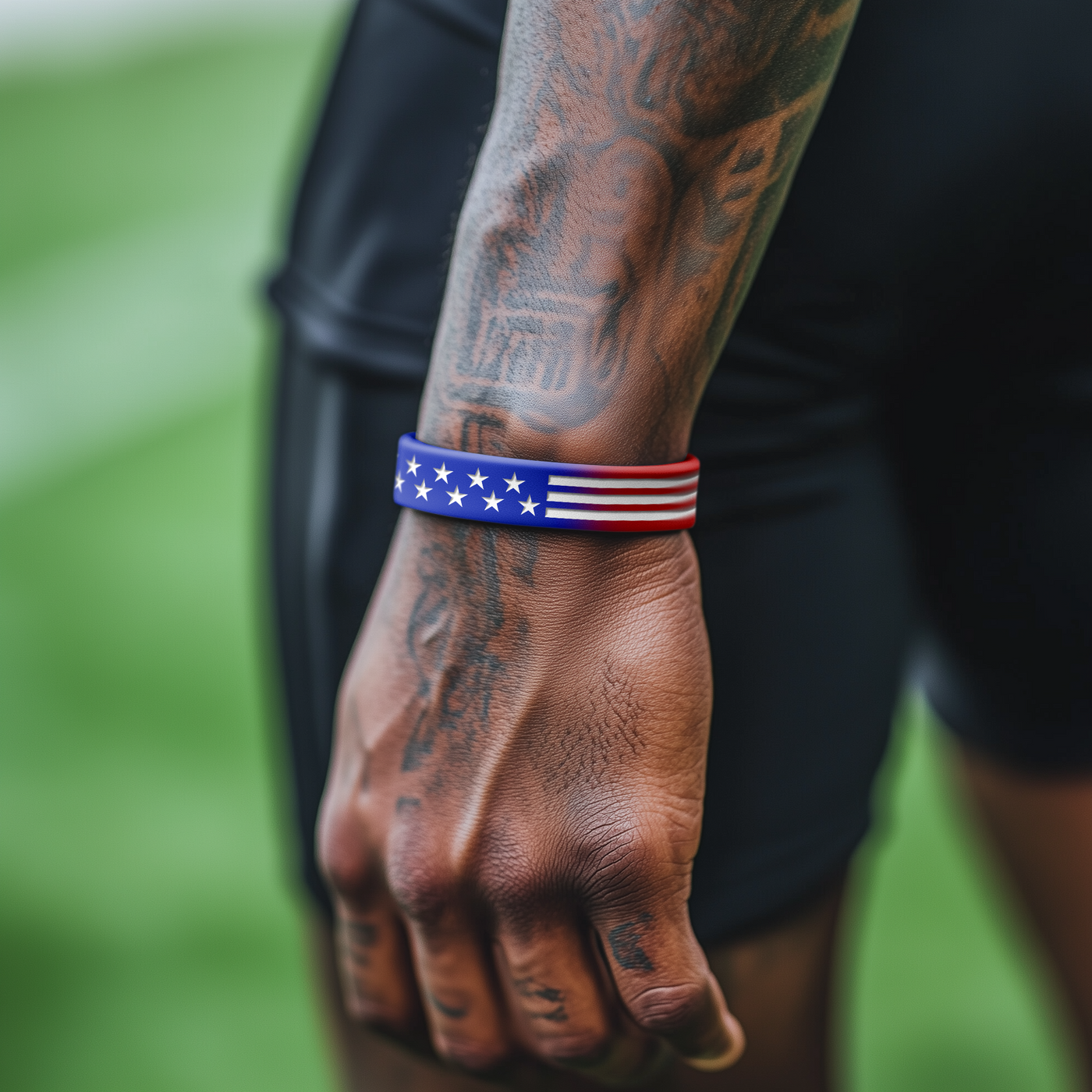 USA Flag Motivational Wristband