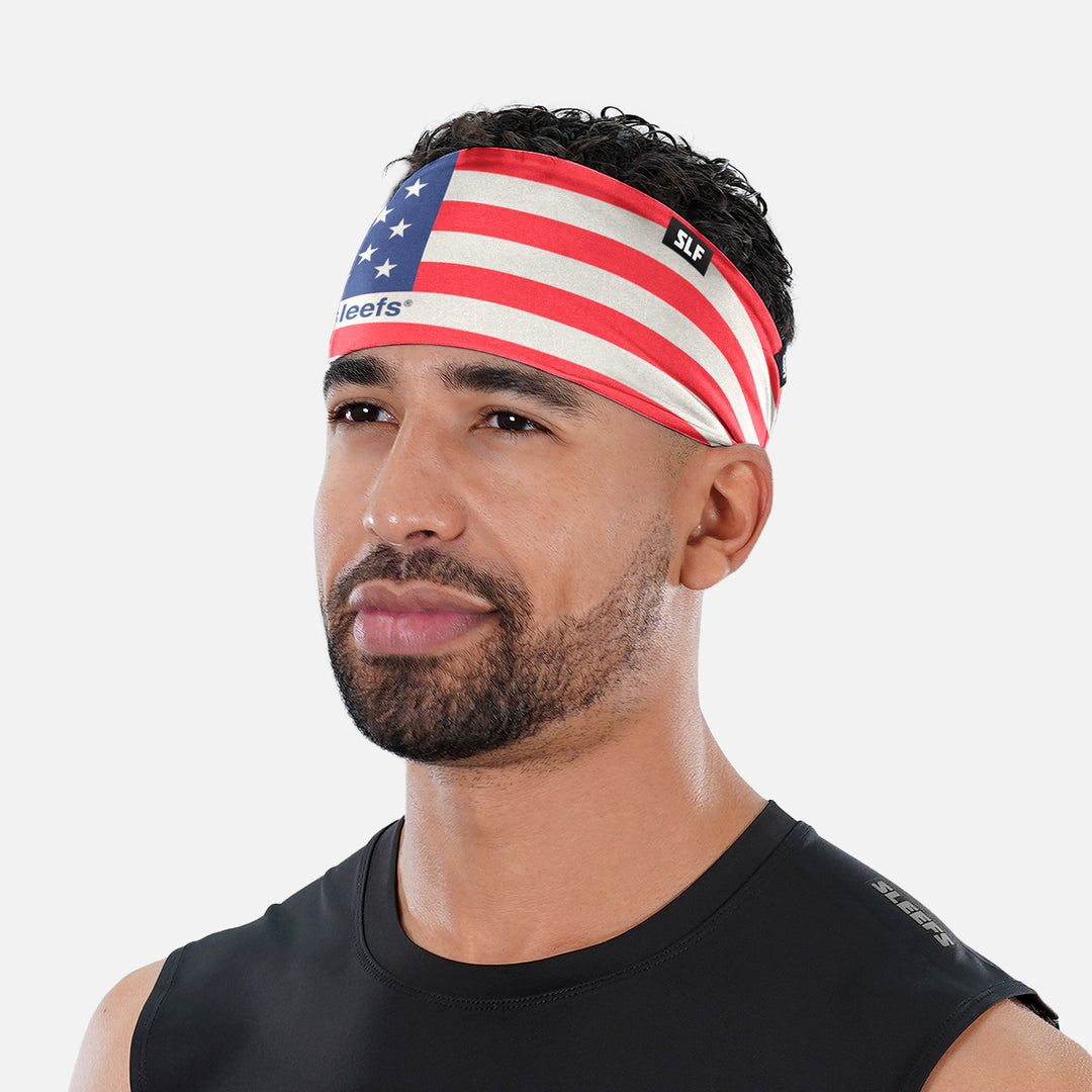 USA Flag Sleefs Muted Color Headband