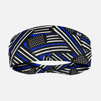 USA Flag Thin Blue Line Headband