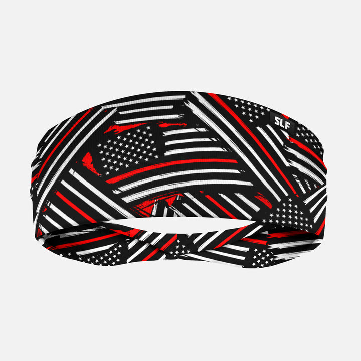 USA Flag Thin Red Line Headband