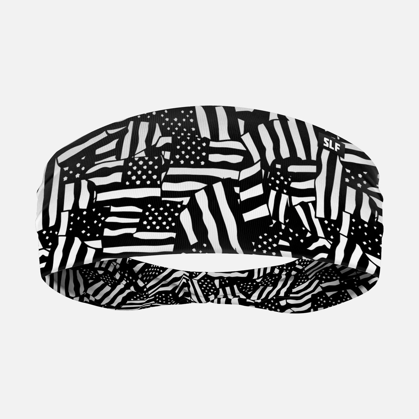 USA Flags Black White Headband