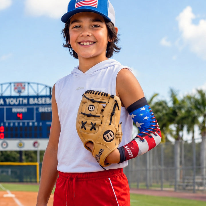 USA Baseball Flag Kids Arm Sleeve