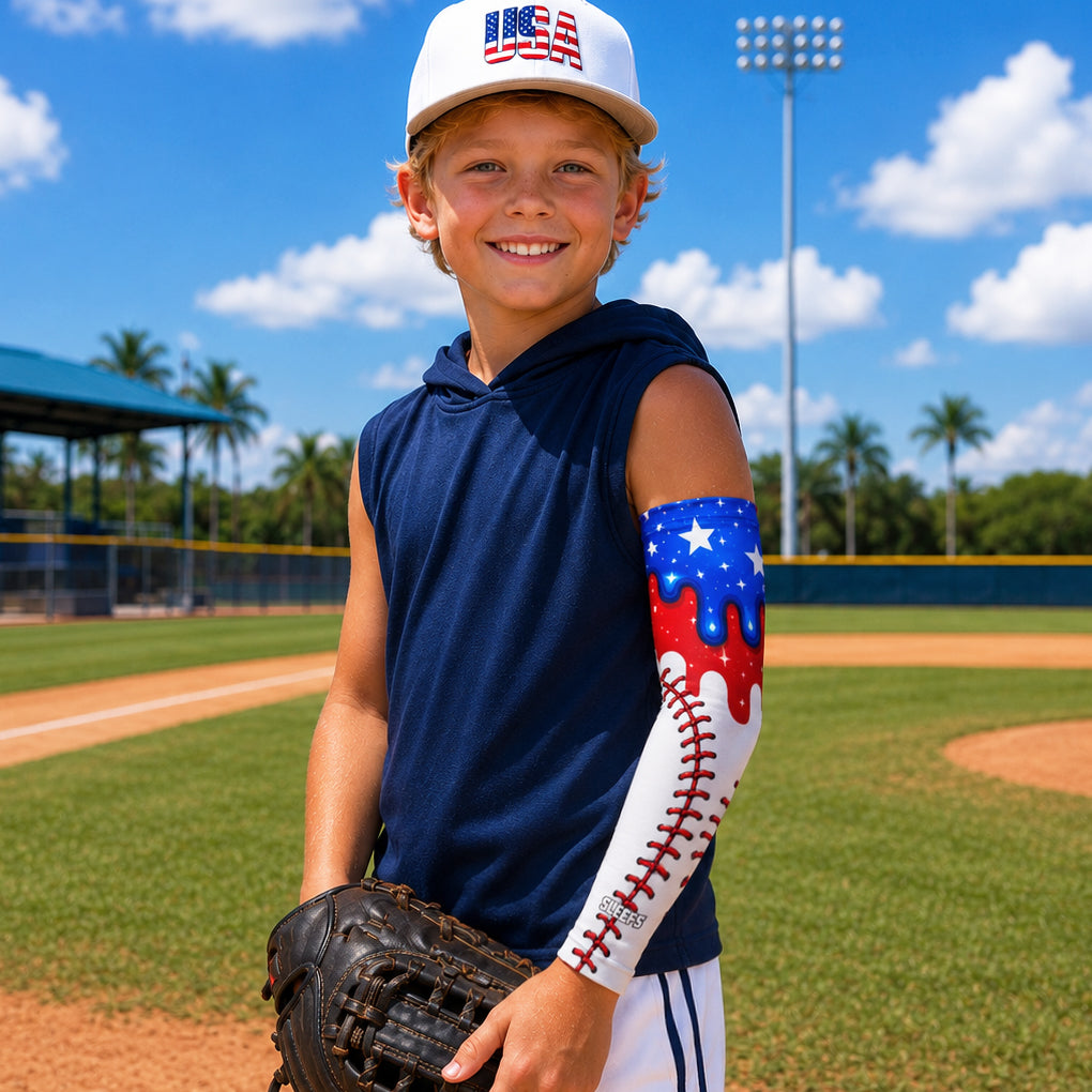 USA Baseball Patriot Stitch Kids Arm Sleeve