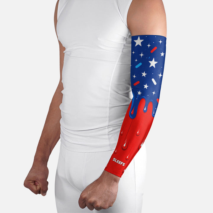USA Baseball Sprinkles Drip Arm Sleeve
