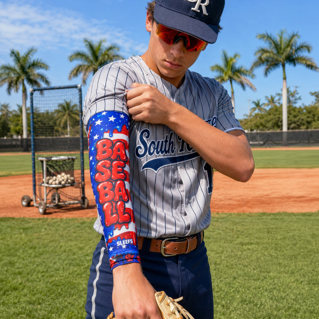 USA Bubblegum Baseball Arm Sleeve