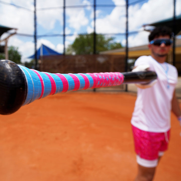 USA Flag Magenta Light Blue Bat Grip