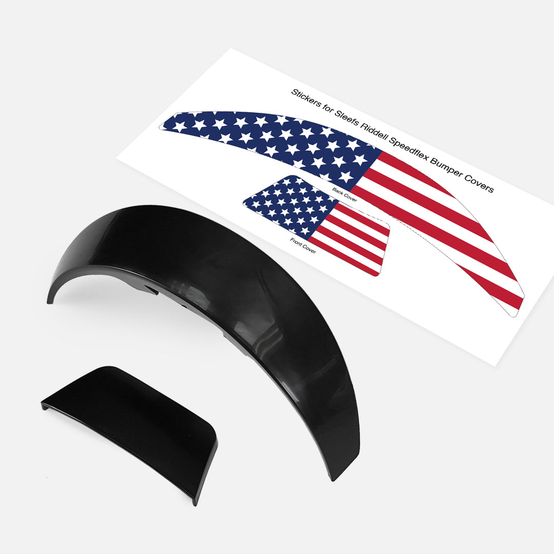 USA Flag Riddell Speedflex Front and Back Bumper Sticker Kit