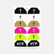 Faith Cross Stickers for Helmet Visor Tabs