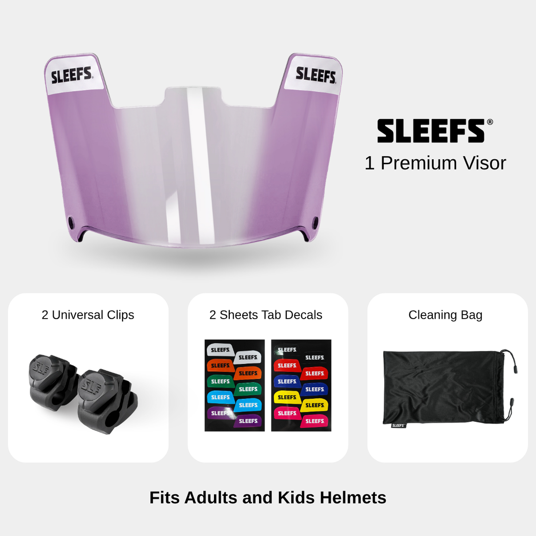 Cyber Purple Machine Silver Helmet Eye-Shield Visor