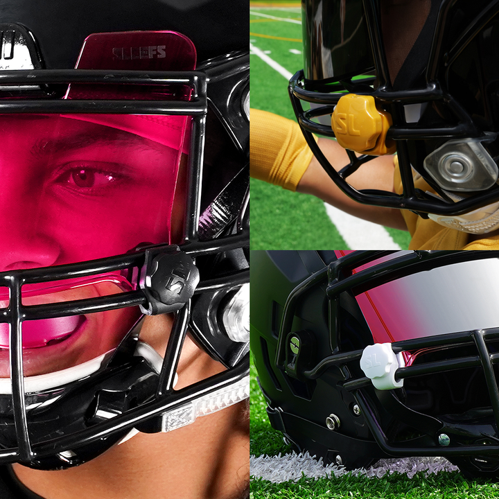 Gold Football Helmet Visor Quick Clips