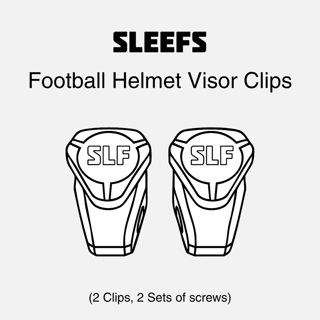 Sleefs White Football Helmet Visor Quick Clips
