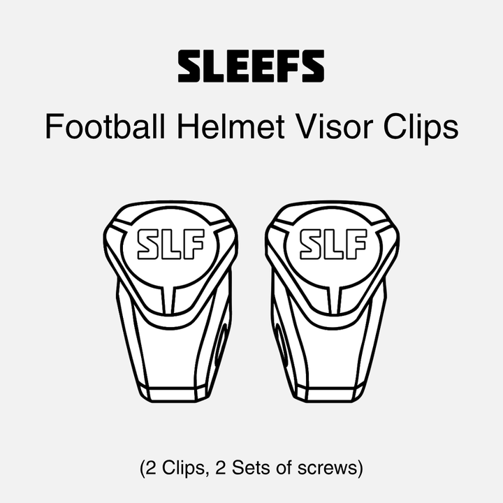 Black Football Helmet Visor Quick Clips