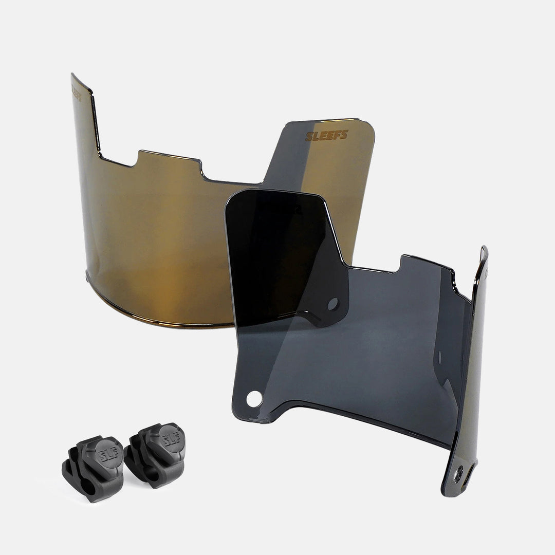 black gold smoked football helmet visor Sleefs Smokey Gold Helmet Eye-Shield Color Tinted Visor