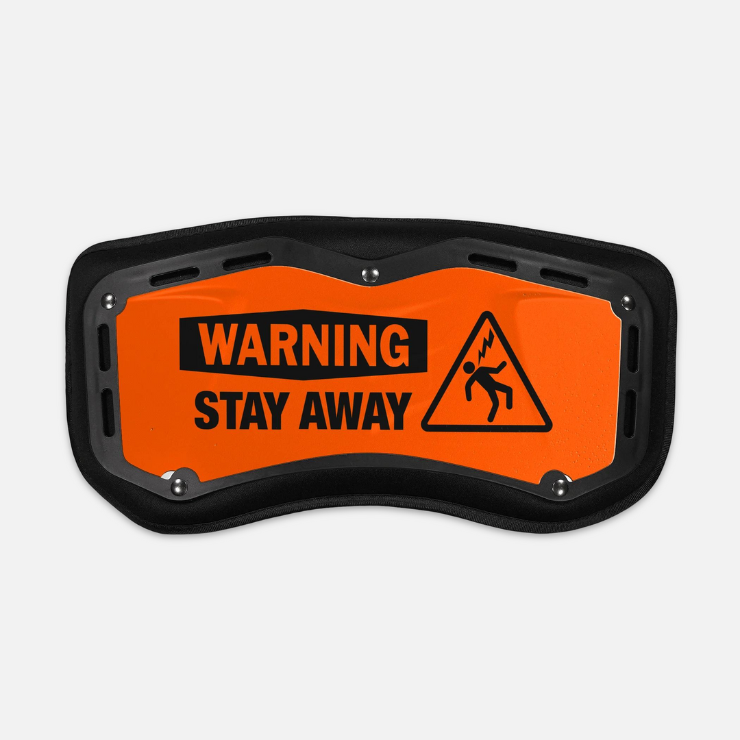 Warning Stay Away Sticker for Backplate