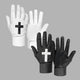 White + Black Faith Cross Baseball Batting Gloves Bundle