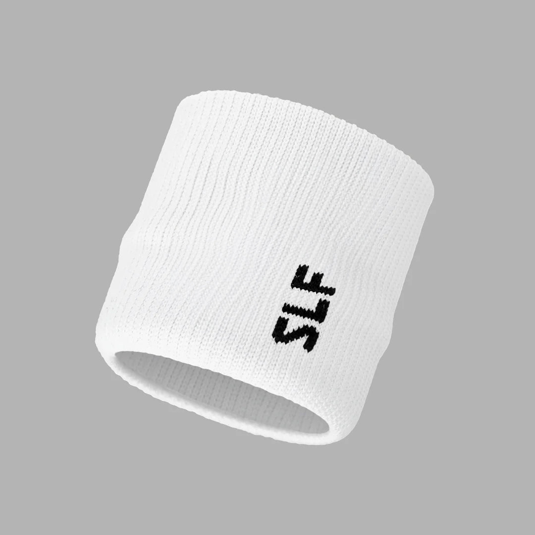 White Drip Wristband with Logo (Single)