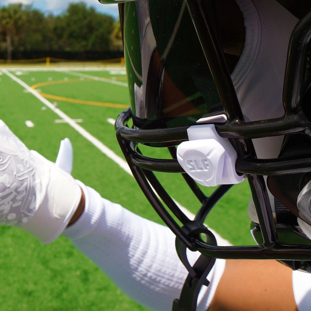 aggressive football helmet visor Sleefs White Football Helmet Visor Quick Clips