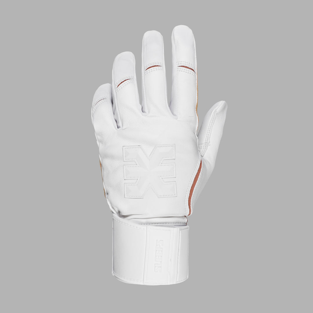 White Baseball Batting Gloves