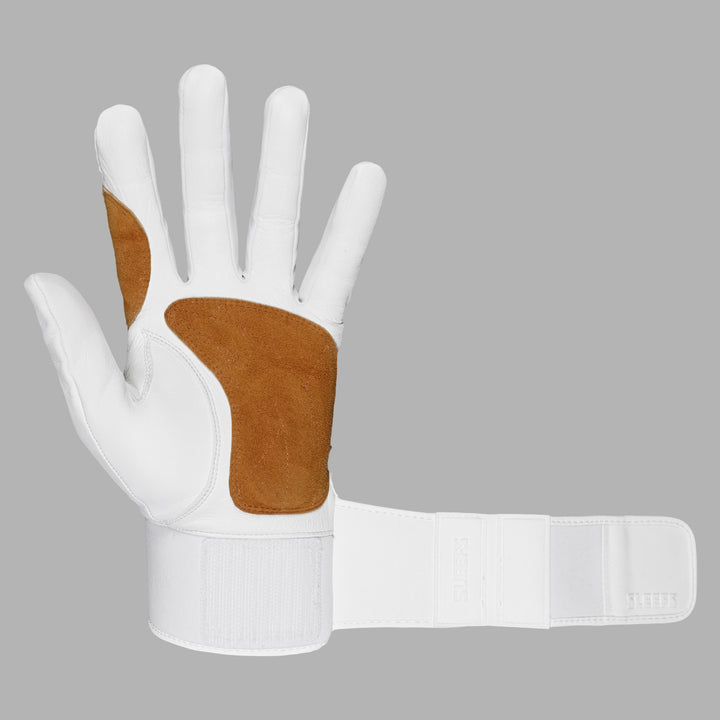 White Baseball Batting Gloves