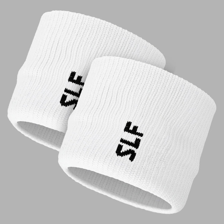 White Drip Wristbands (Pair) - Big