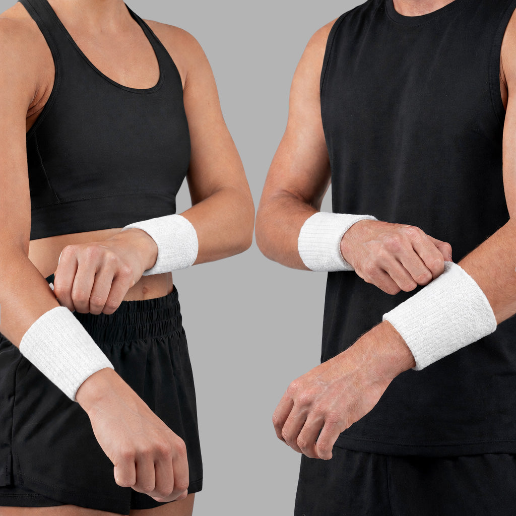 White Drip Wristbands (Pair)