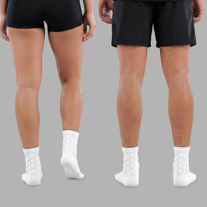 White Football Padded Short Socks