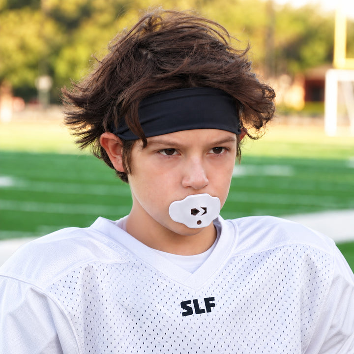 White Kids Soft Football Mouthguard